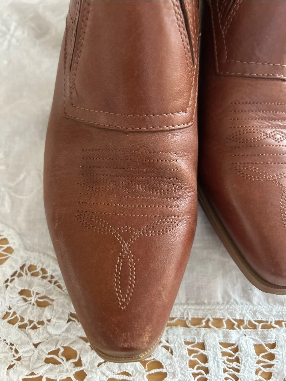 Durango Brown Western Chelsea-Style Ankle Boots